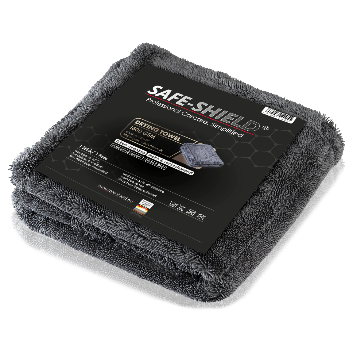 Toalla de secado para coche Safe-Shield de 1600 GSM